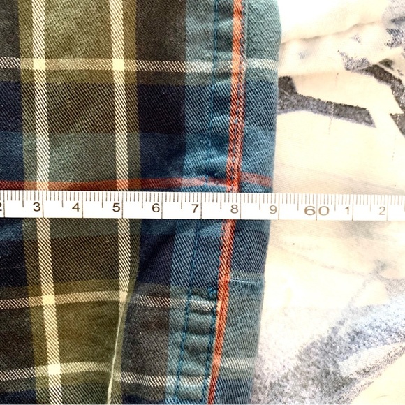 Vintage 90s GAP Shirt Men L Blue Plaid Short Sleeve Button Down Casual Cotton - Picture 4 of 8